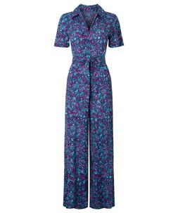 WM029A Molly Short Sleeve Zip Front Jumpsuit £50