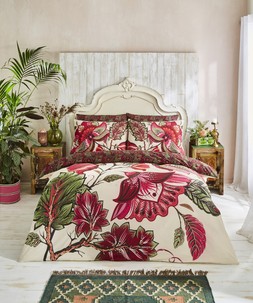 Floral Elephant Cotton Reversible Duvet Set £45