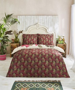 Floral Elephant Cotton Reversible Duvet Set £45