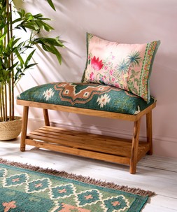 Boho Floral Kilim Storage Bench £220