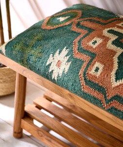 Boho Floral Kilim Storage Bench £220