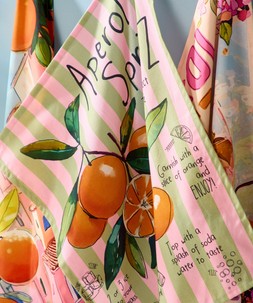 Riviera Reverie Pack Of 3 Tea Towels £18