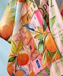 Riviera Reverie Pack Of 3 Tea Towels £18