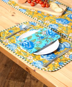 Pop Of Pomegranate Reversible Pack Of 4 Placemats £32
