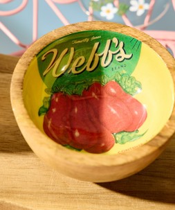 Retro Tomato Mango Wood Snack Bowls Set Of 2 £15