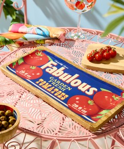 Retro Tomato Mango Wood Serving Tray £25