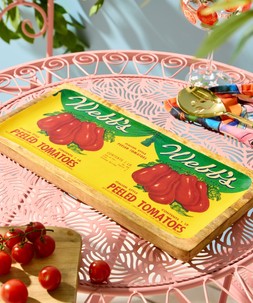 Retro Tomato Mango Wood Serving Tray £25