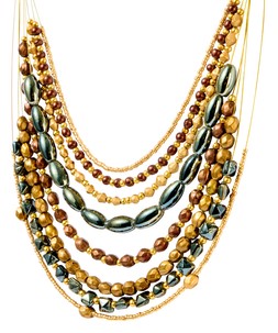 Bronzed Goddess Beaded Necklace £20