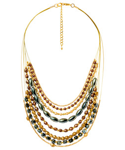 Bronzed Goddess Beaded Necklace £20
