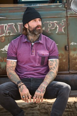 CV046A Full Of Character Polo Shirt Purple £39