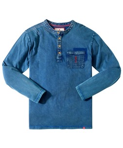CV050A Customised Indigo Henley Blue £39