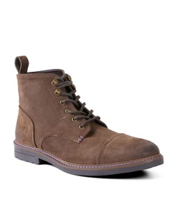 FW362A Distressed Leather Army Style Boots Brown £75 (2)