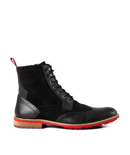 FW370A 1 Quebec Red Flash Leather Boots £85
