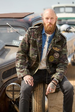 JA789A Customised Camo Hooded Jacket Khaki £120
