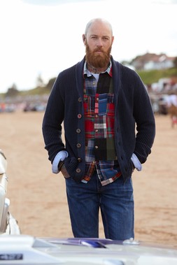 MK365A Carefree Indigo Washed Cardigan Navy £65