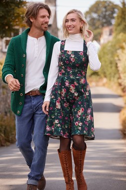 MK370C Reel Shawl Cardigan £45 WF398A Prettiest Pinafore Dress £60