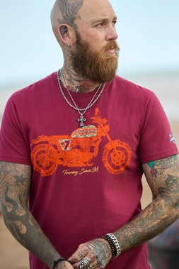 MT779A Customised Ride Tee Wine £25