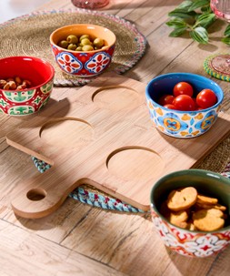 Serene Bohemian Magnificent Mosaic Hors D'oeuvres Platter £35 ZK413A 4