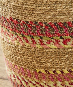 Serene Bohemian Reclaimed Sari Storage Baskets Set Of 3 £58 ZA776A 4
