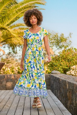 Sicilian Summer Crinkle Cotton Dress £60