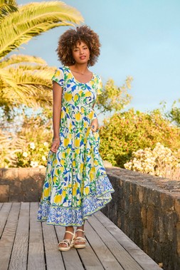 Sicilian Summer Crinkle Cotton Dress £60