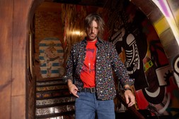 SM820A Fun Guy Long Sleeve Shirt BlackMulti £40