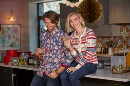 SM847A Superb Santa Long Sleeve Shirt £40 WK870A Winter Wonder Cardigan £45