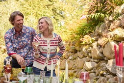 SM847A Superb Santa Long Sleeve Shirt £40 WK870A Winter Wonder Cardigan £45