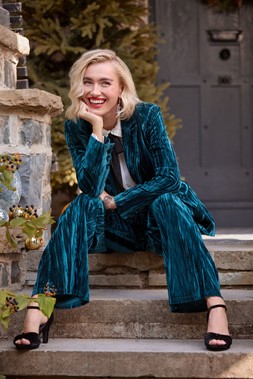 WB696A Loretta Crushed Velvet Trousers £55
