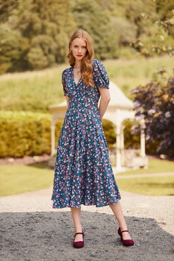 WF350A Tiah Ditsy Tea Dress Blue £55 055