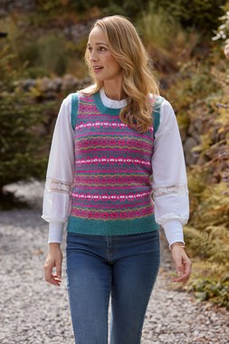 WK879A Fabulous Fairisle Knitted Tank £35