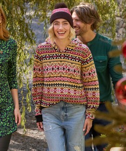 WK884A Darcie Hooded Fairisle Jumper £50