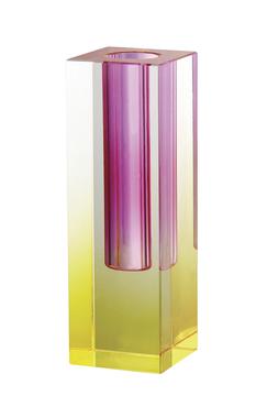 TK Colourfulxmastree pinkyellowsquarestemvase &euro;24.99