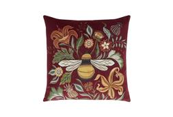 TK Maxx - Burgundy Velvet Cushion with Bee - &euro;27.99