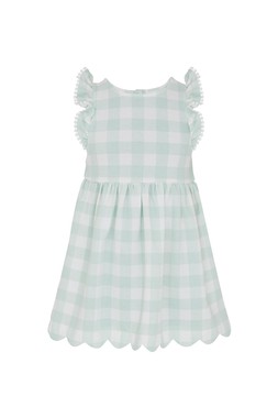 TK Maxx - Kids - White and Green Gingham Dress -&euro;12.99