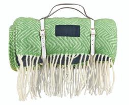 TKmaxx-OUTDOOR LIVING MAIN GREEN H'BONE WOOL PICNINC BLANKET &euro;139.99 ALT