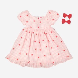 TK MAXX Candy-pink-gingham-heart-day- kids dress - €12.99