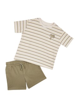 TK Maxx Kids Green stripes t.shirt & short set €10.99