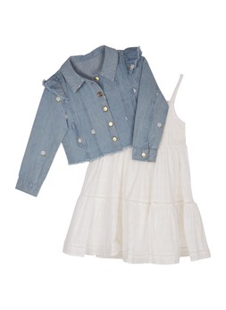 TK Maxx Kids White dress & denim jacket set €26.99