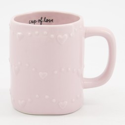 TK MAXX Lillac ceramic embossed hearts mug - €9.99