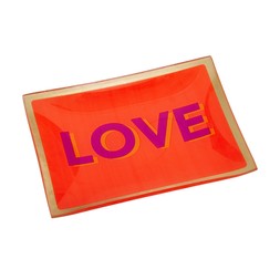 Lovecolourfulglassshallowtray €7.99