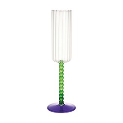circus glassflutewithgreenstemandpurplebase €8.99