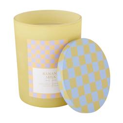 circus yellowscentedcandlewithcheckeredlid €12.99