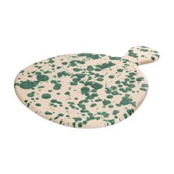 colourful creamandgreenspeckledplatter €8.99