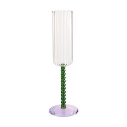 colourful wineflutewithlilacbaseandgreenstem €7.99