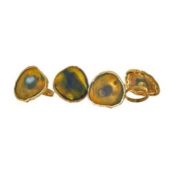 fantastical darkbluegreenagatenapkinringsingold €24.99