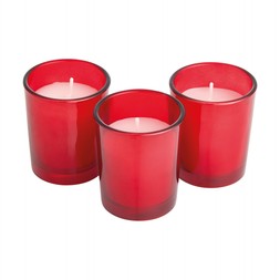 fantastical setof3redglasstealights €10.99
