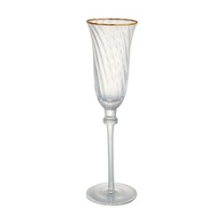 fantastical twistedglasschampagneflutewithgoldrim €8.99