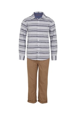 FI5014 TK Maxx - Kids - blue shirt and brown trousers set - €24.99 17963