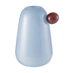 Gifting Digitopia pale blue Glass Vase with Brown knob €20.99